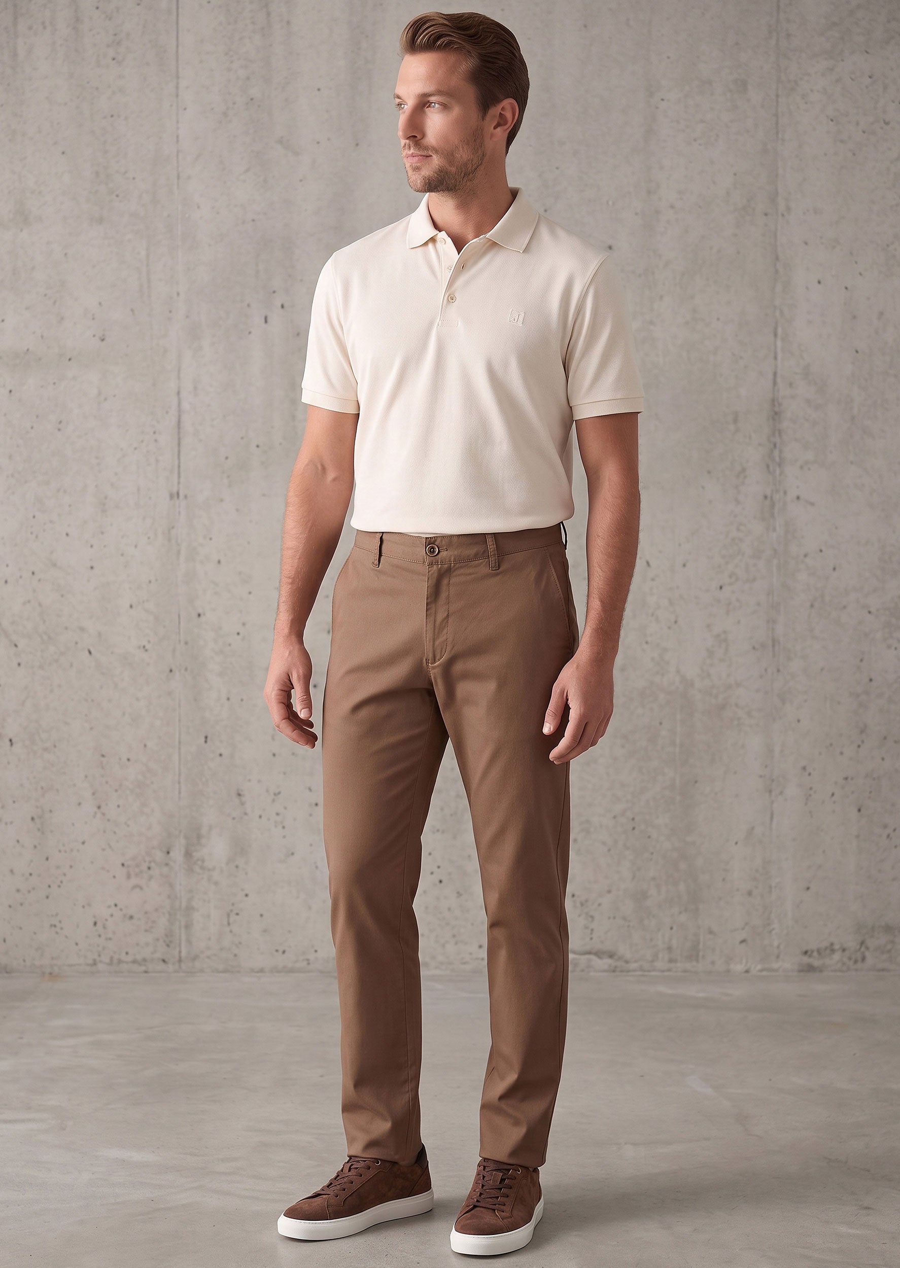 Beige Polo T-Shirt