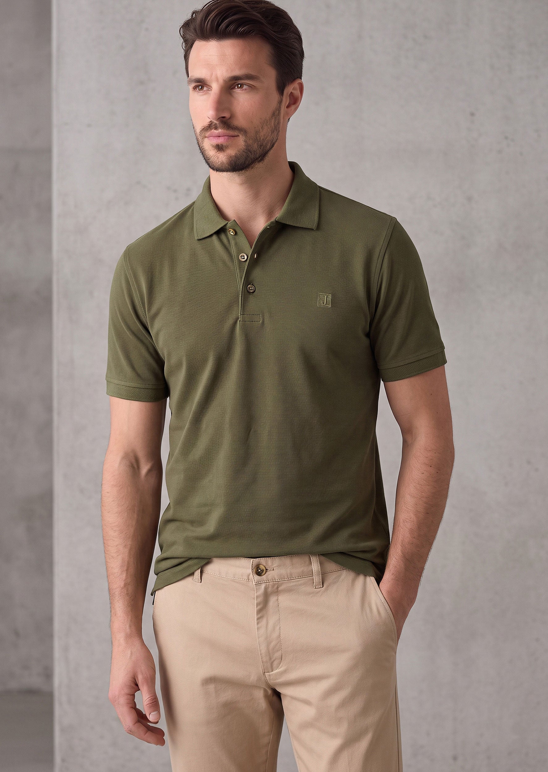 Khaki Polo T-Shirt