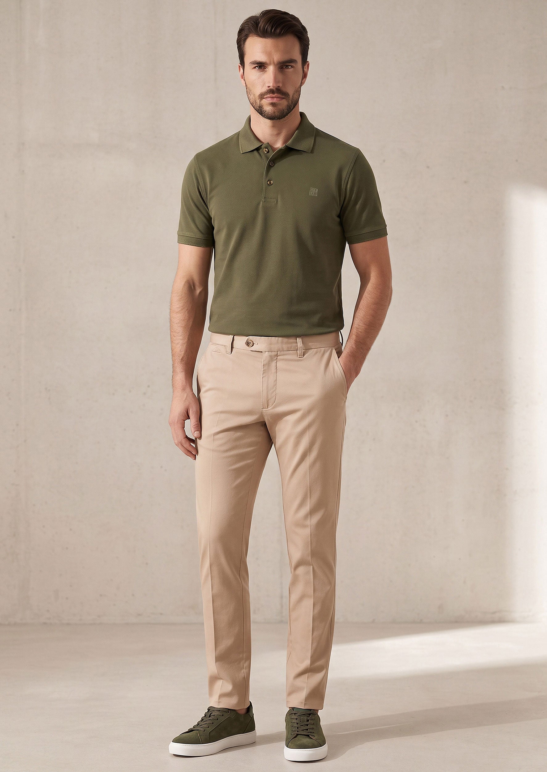 Khaki Polo T-Shirt