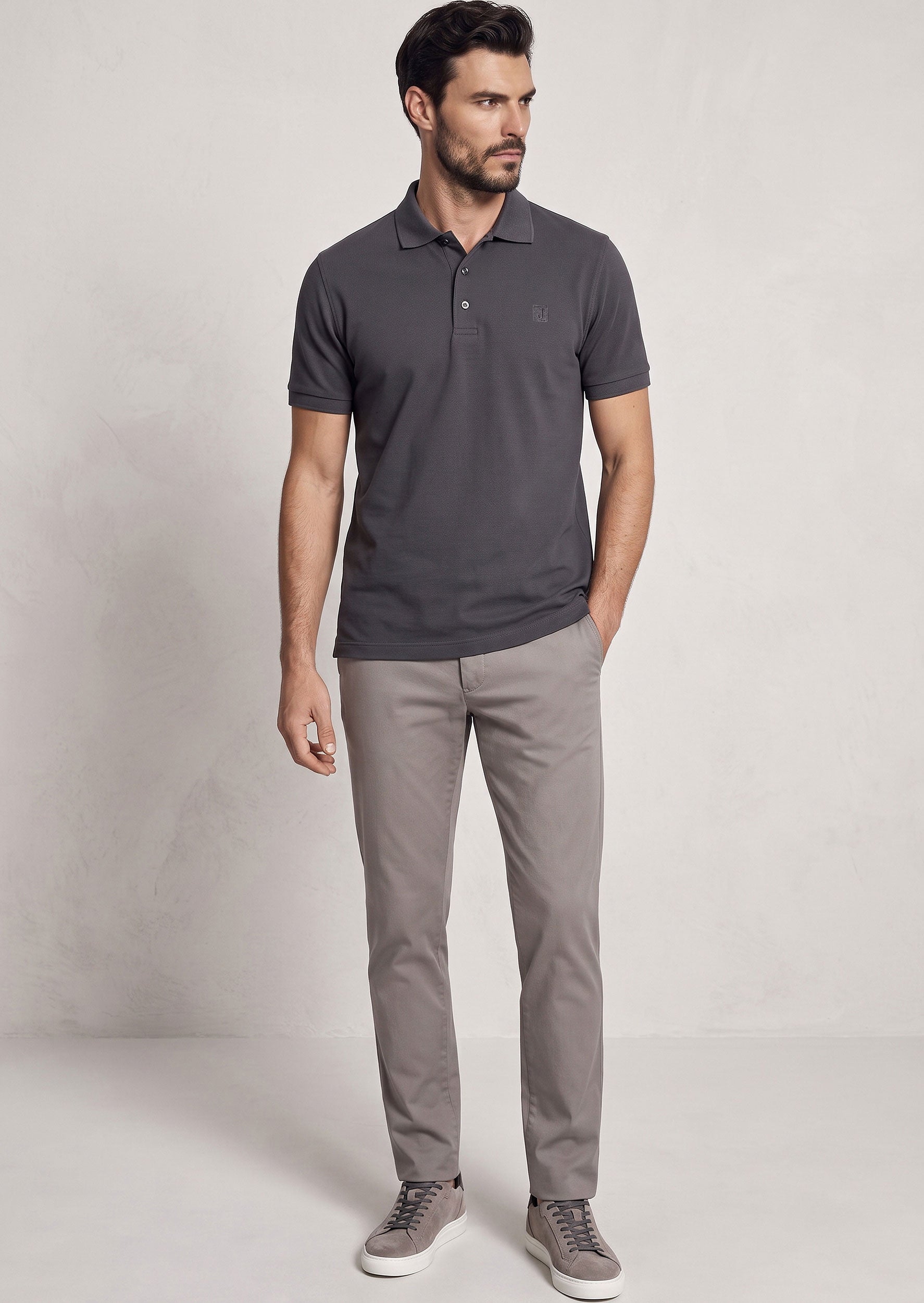 Charcoal Polo T-Shirt
