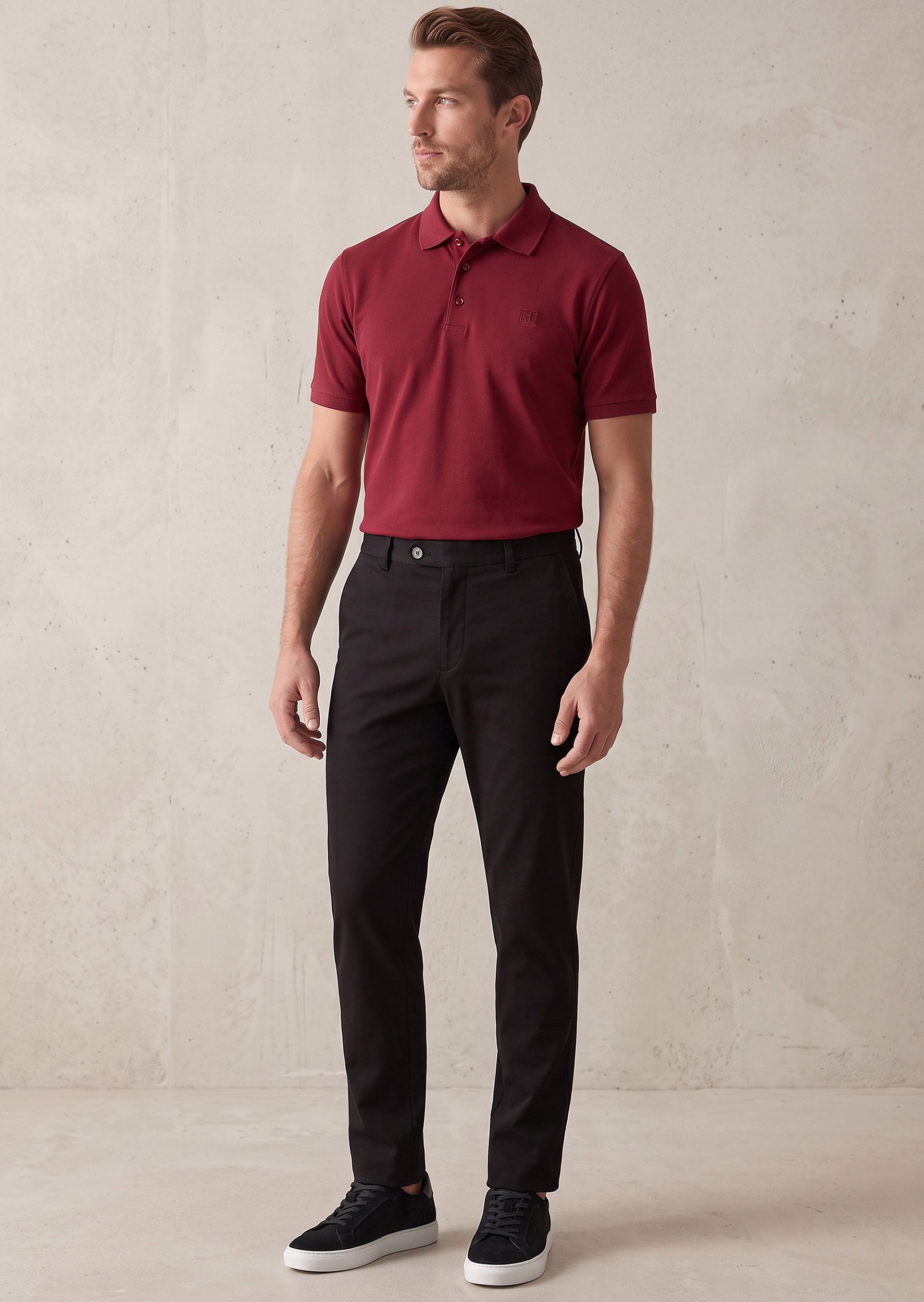 Burgundy Polo T-Shirt