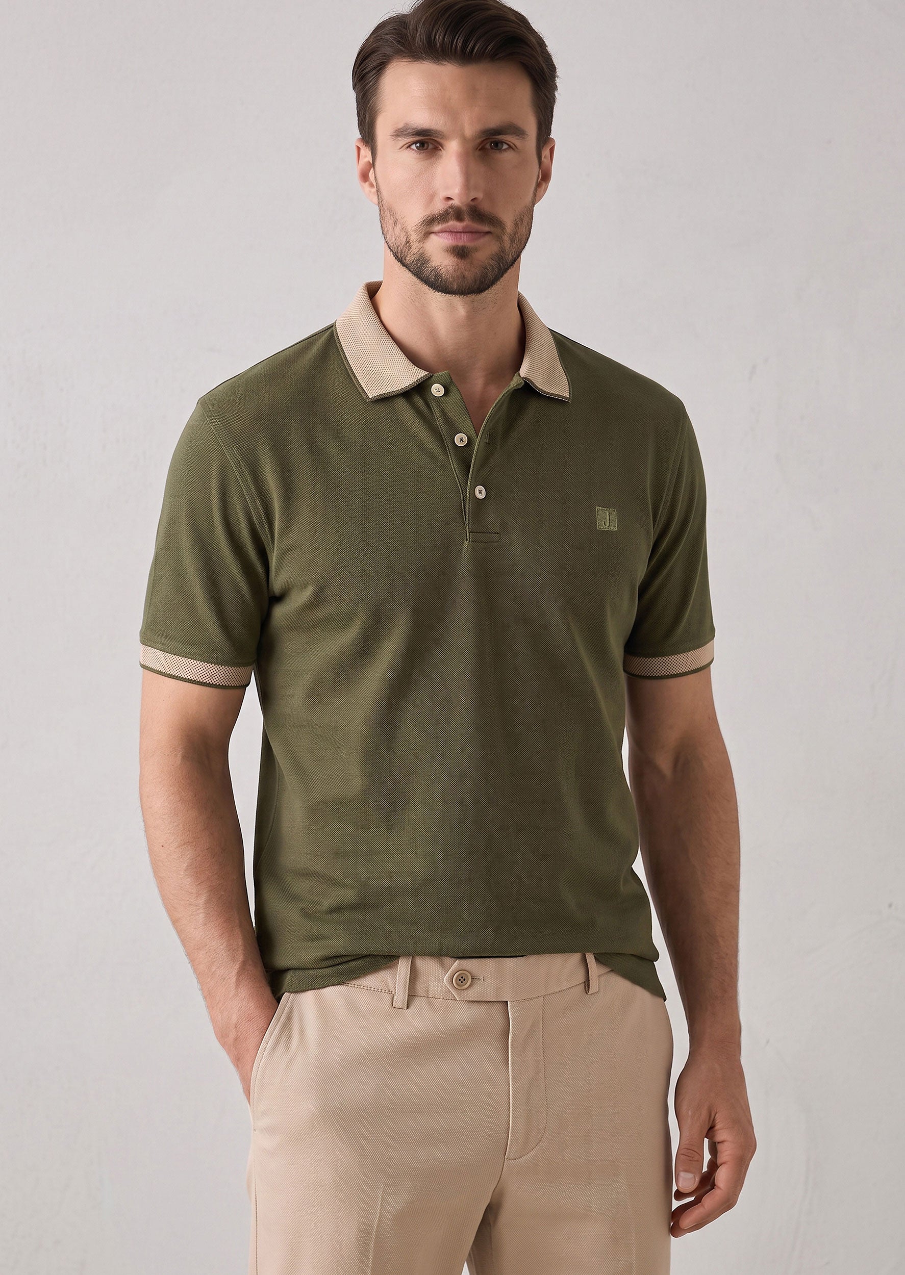 Khaki Polo T-Shirt