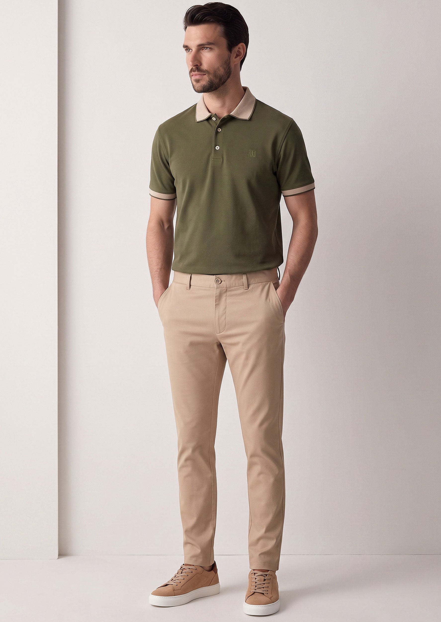 Khaki Polo T-Shirt