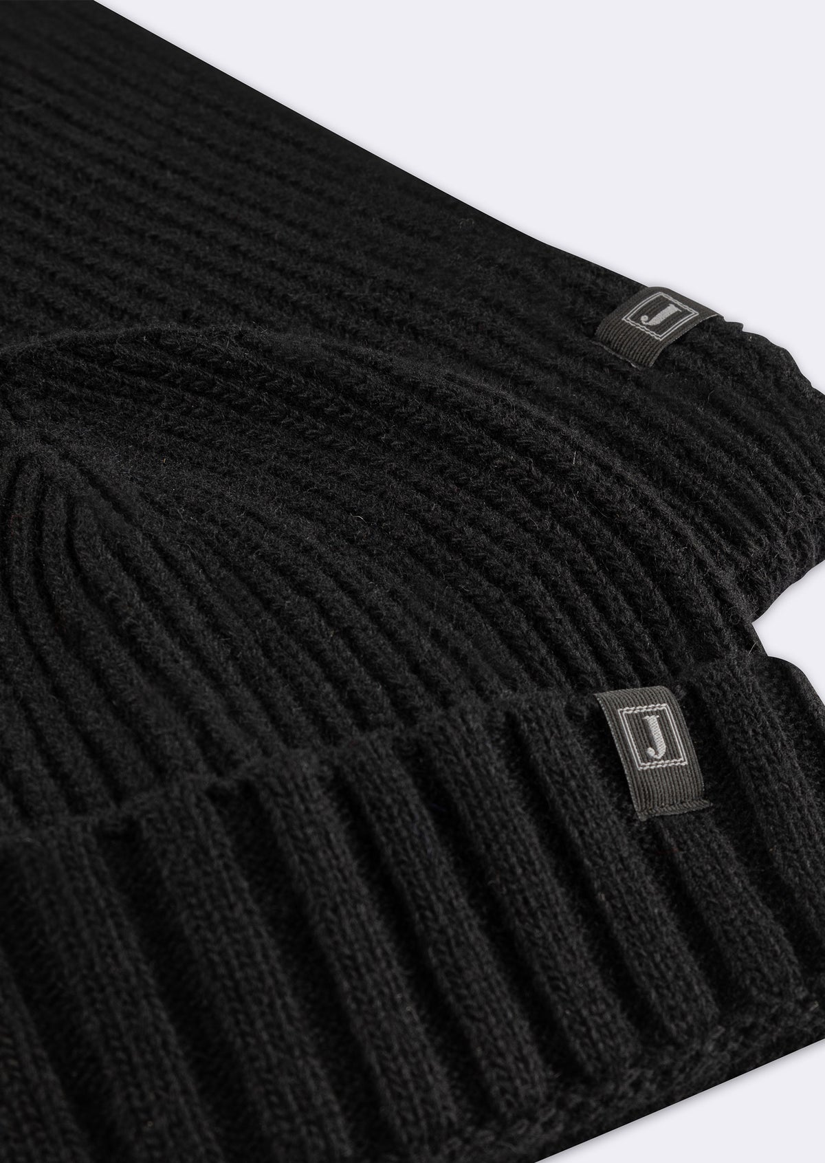 Black Scarf & Beanie Set