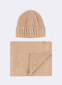 Beige Scarf & Beanie Set