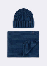Navy Scarf & Beanie Set