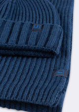 Navy Scarf & Beanie Set