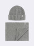 Grey Scarf & Beanie Set