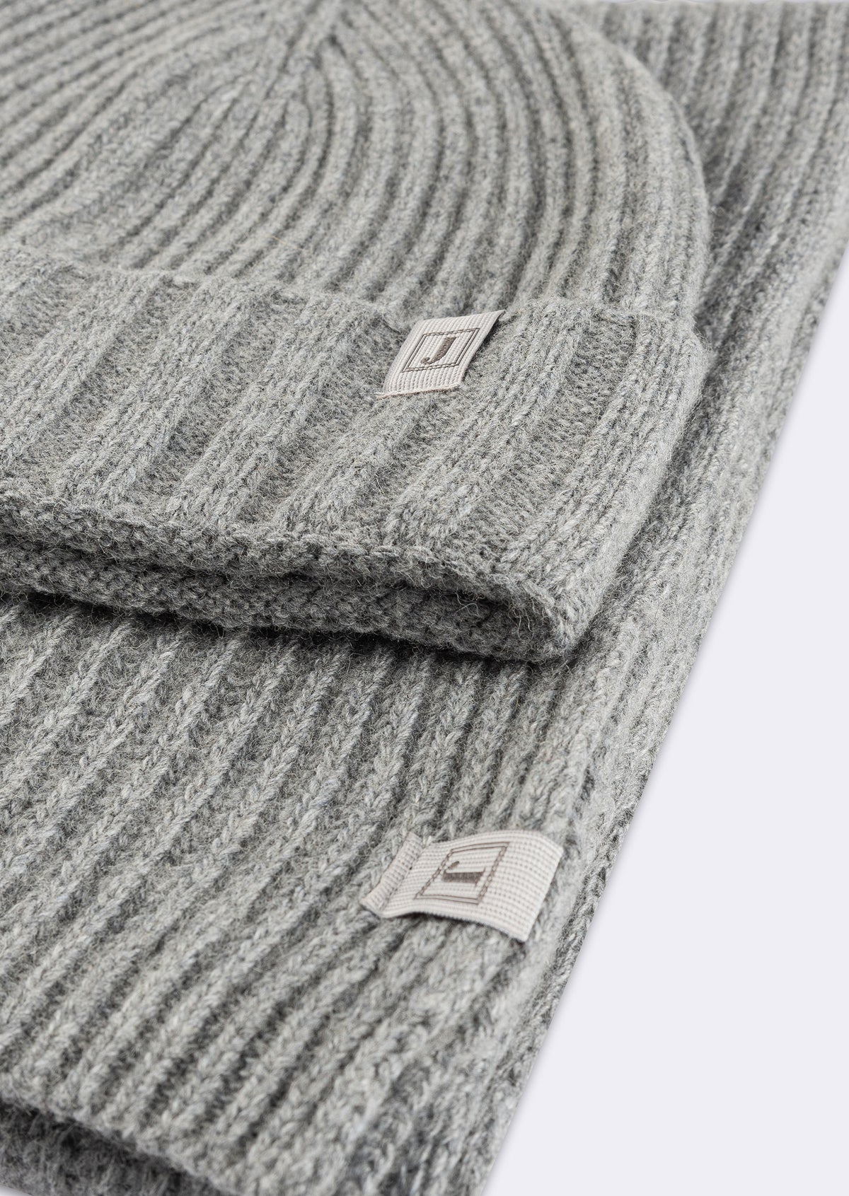 Grey Scarf & Beanie Set