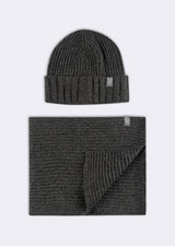 Anthracite Scarf & Beanie Set