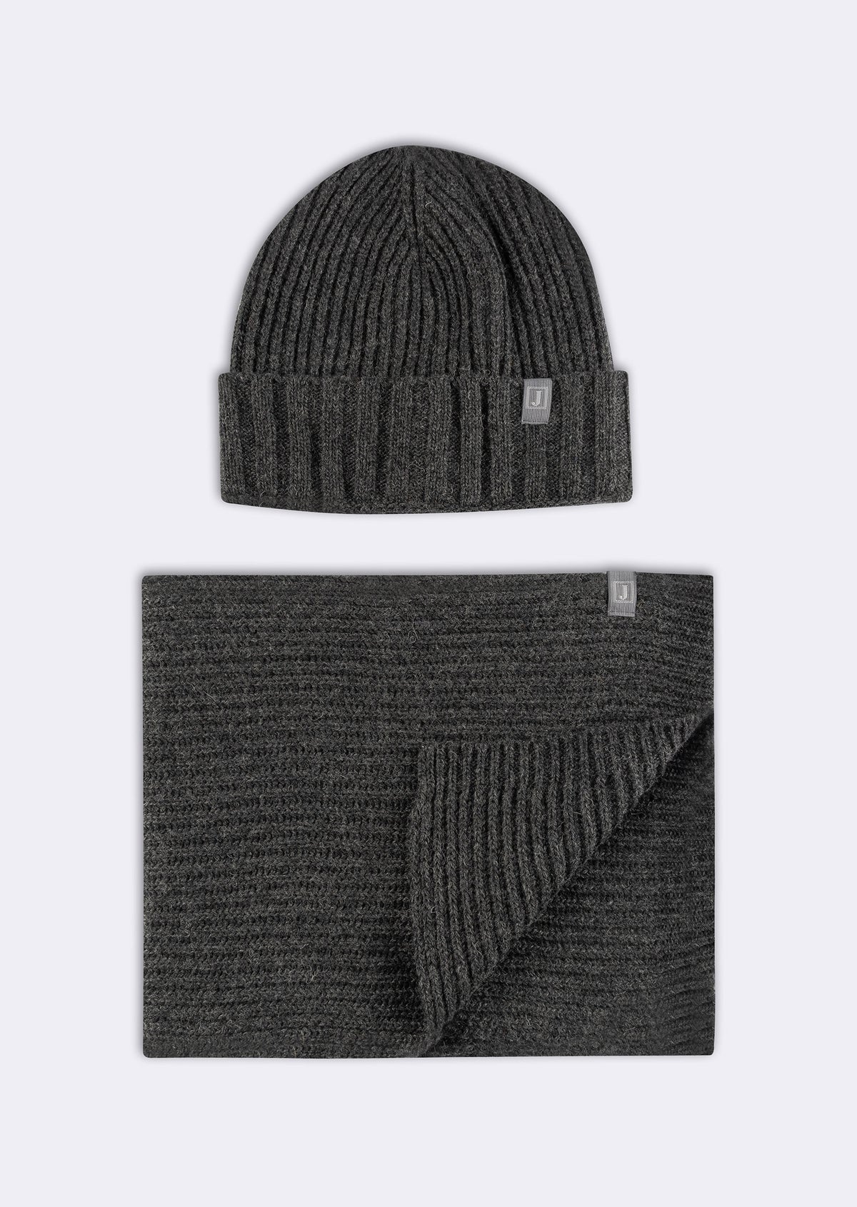 Anthracite Scarf & Beanie Set