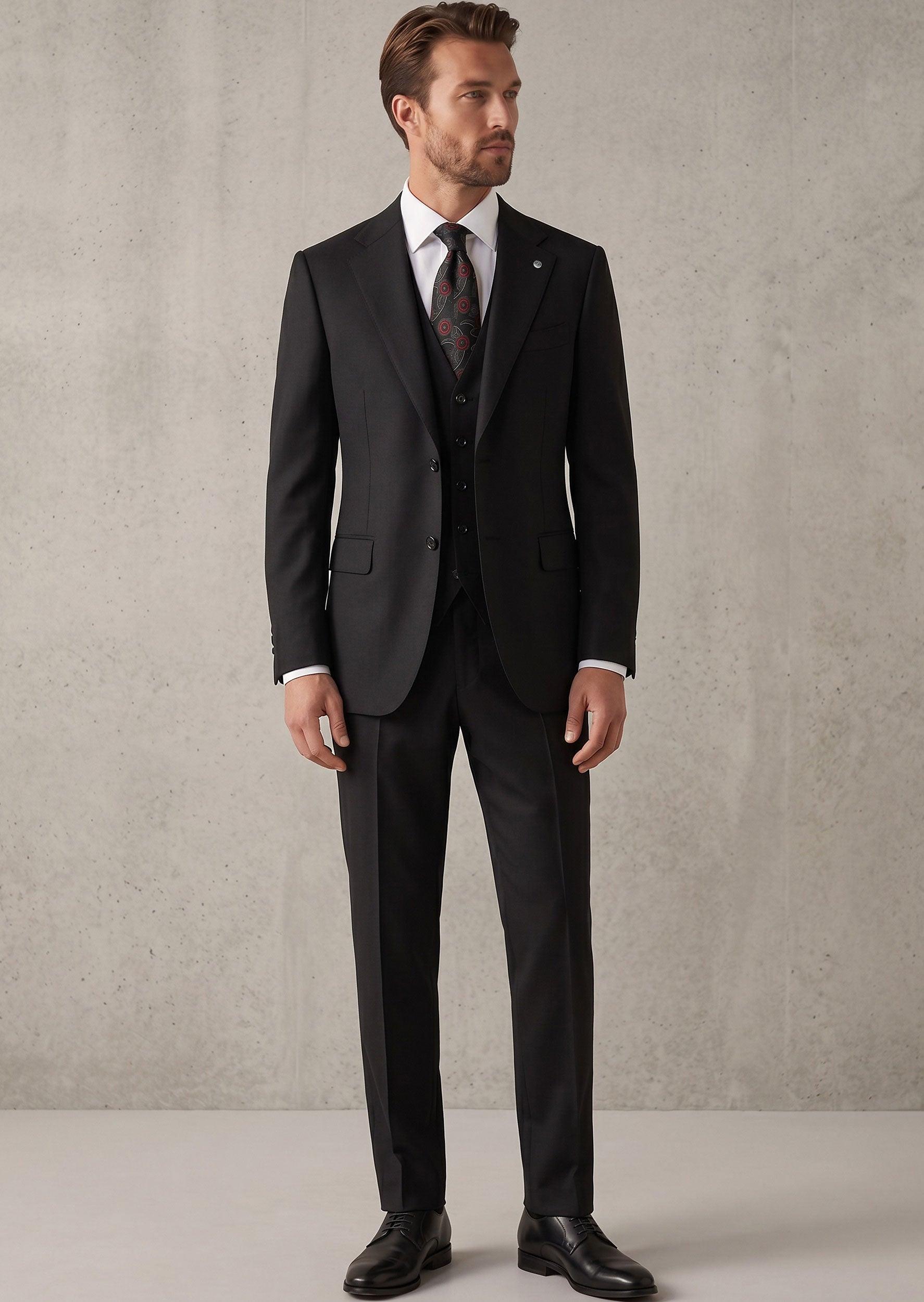 Black Three-Piece Suit