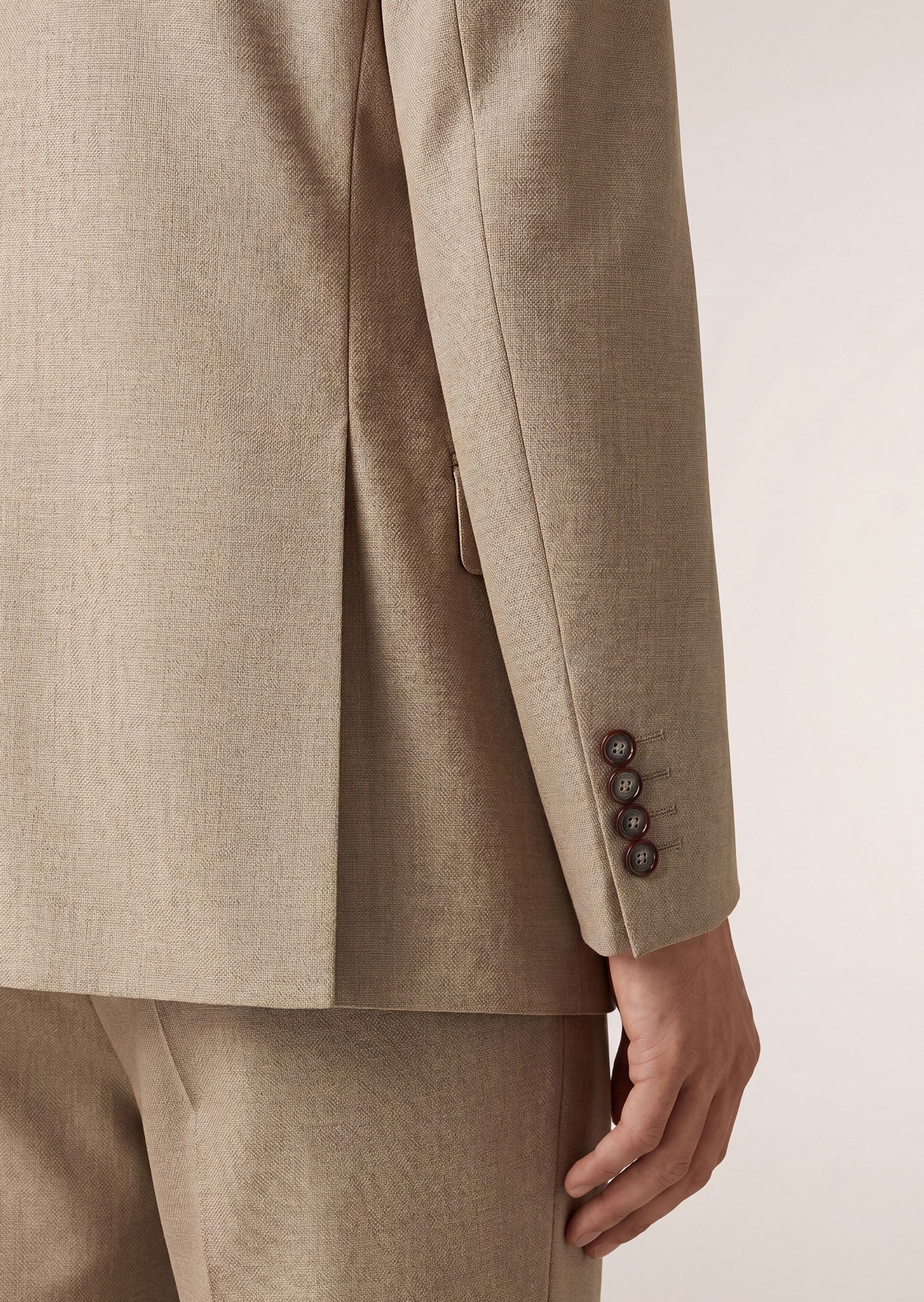 Beige Three-Piece Suit
