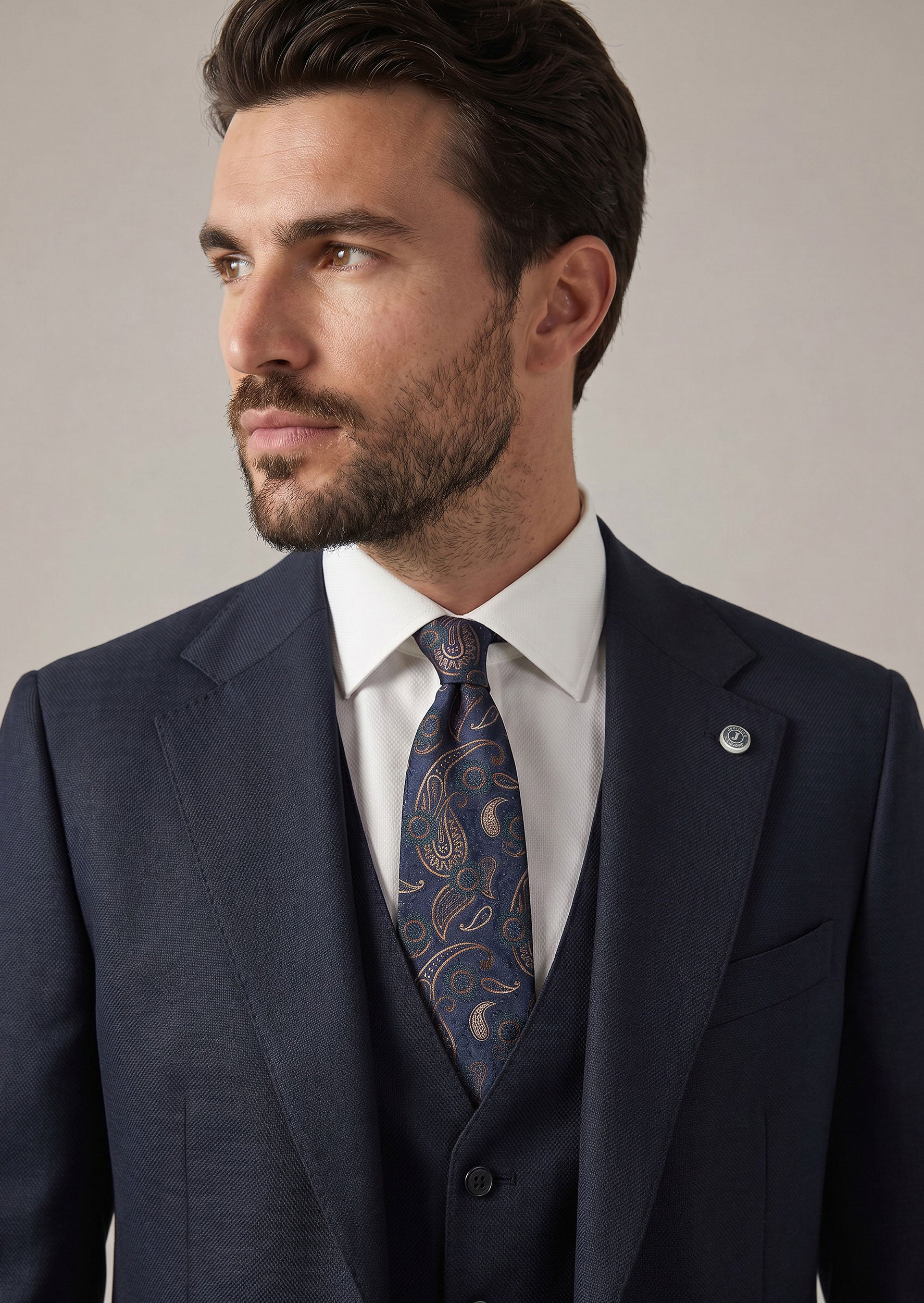 Navy Three-Piece Suit
