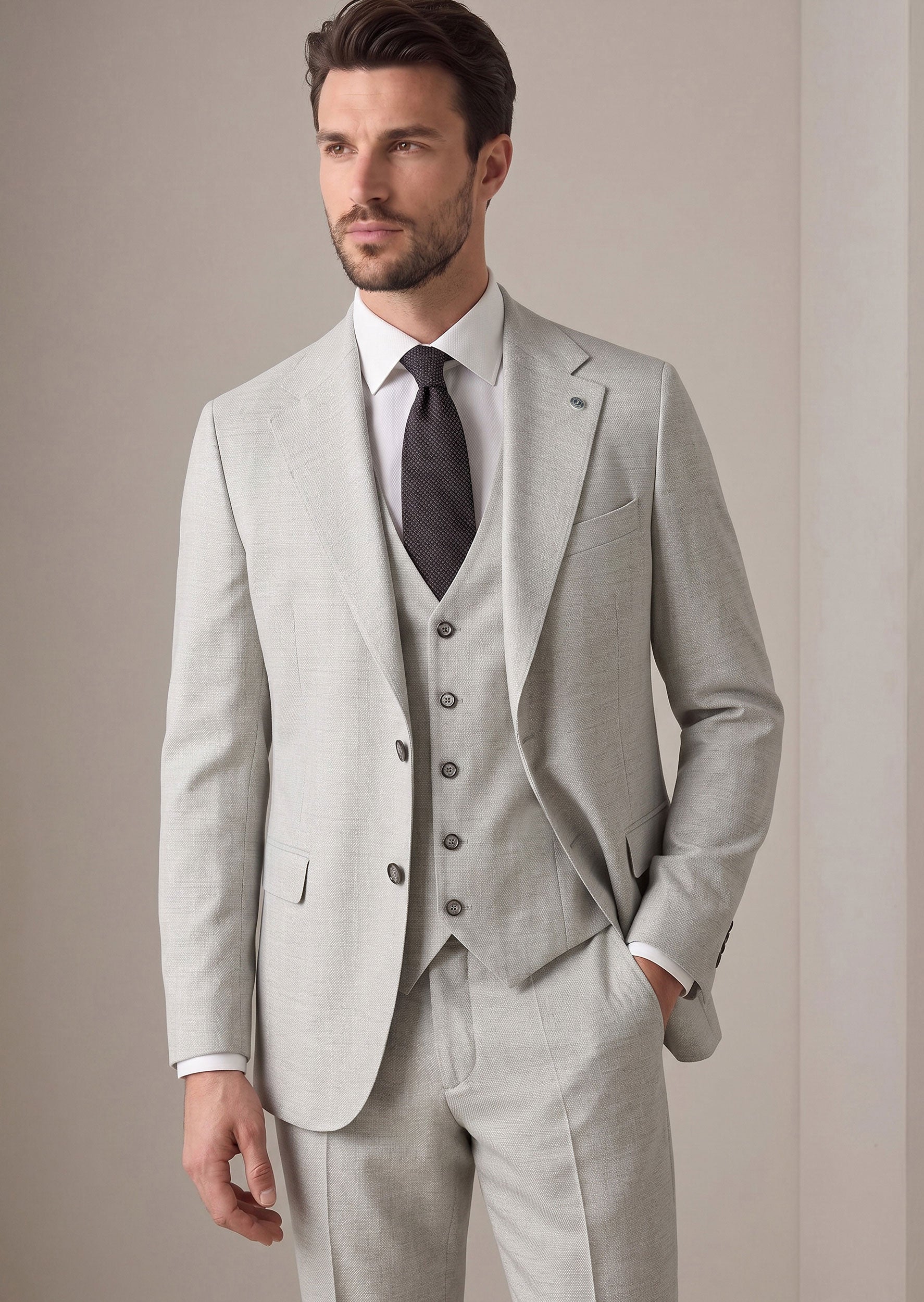 Grey Three-Piece Suit