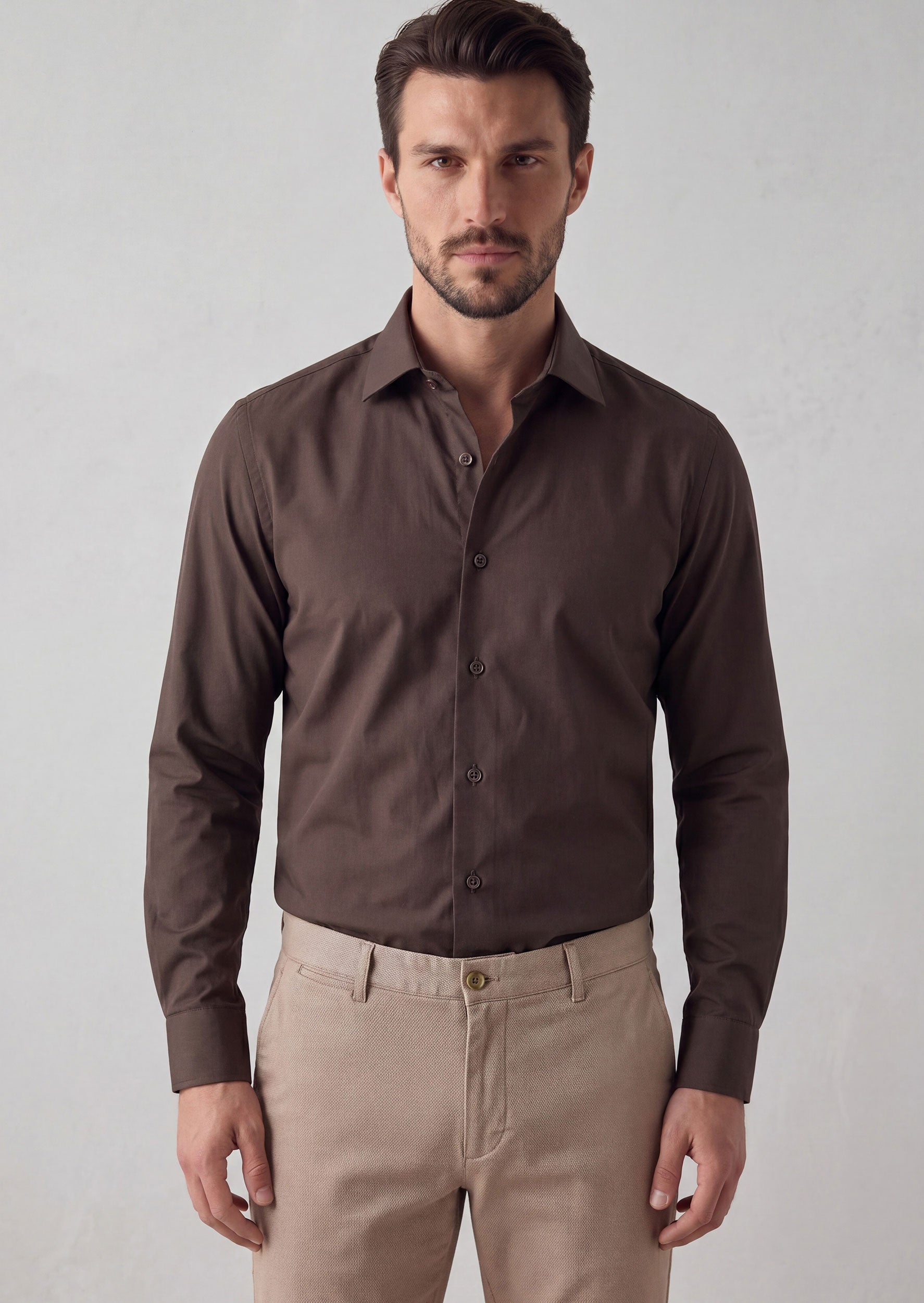 Brown Plain Shirt