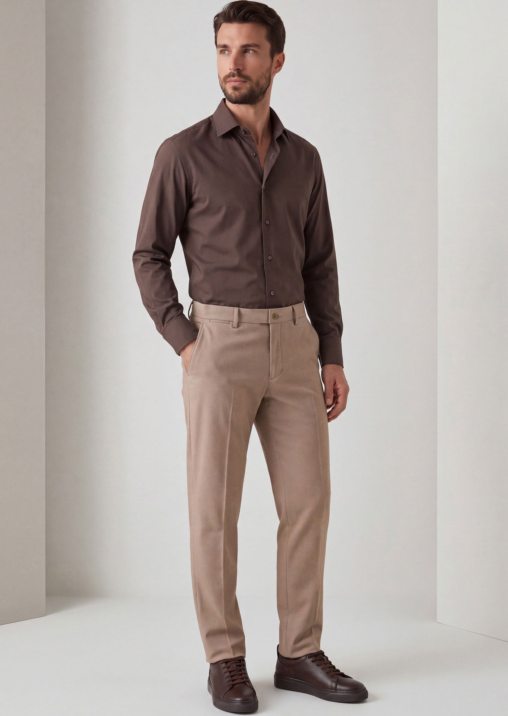 Brown Plain Shirt