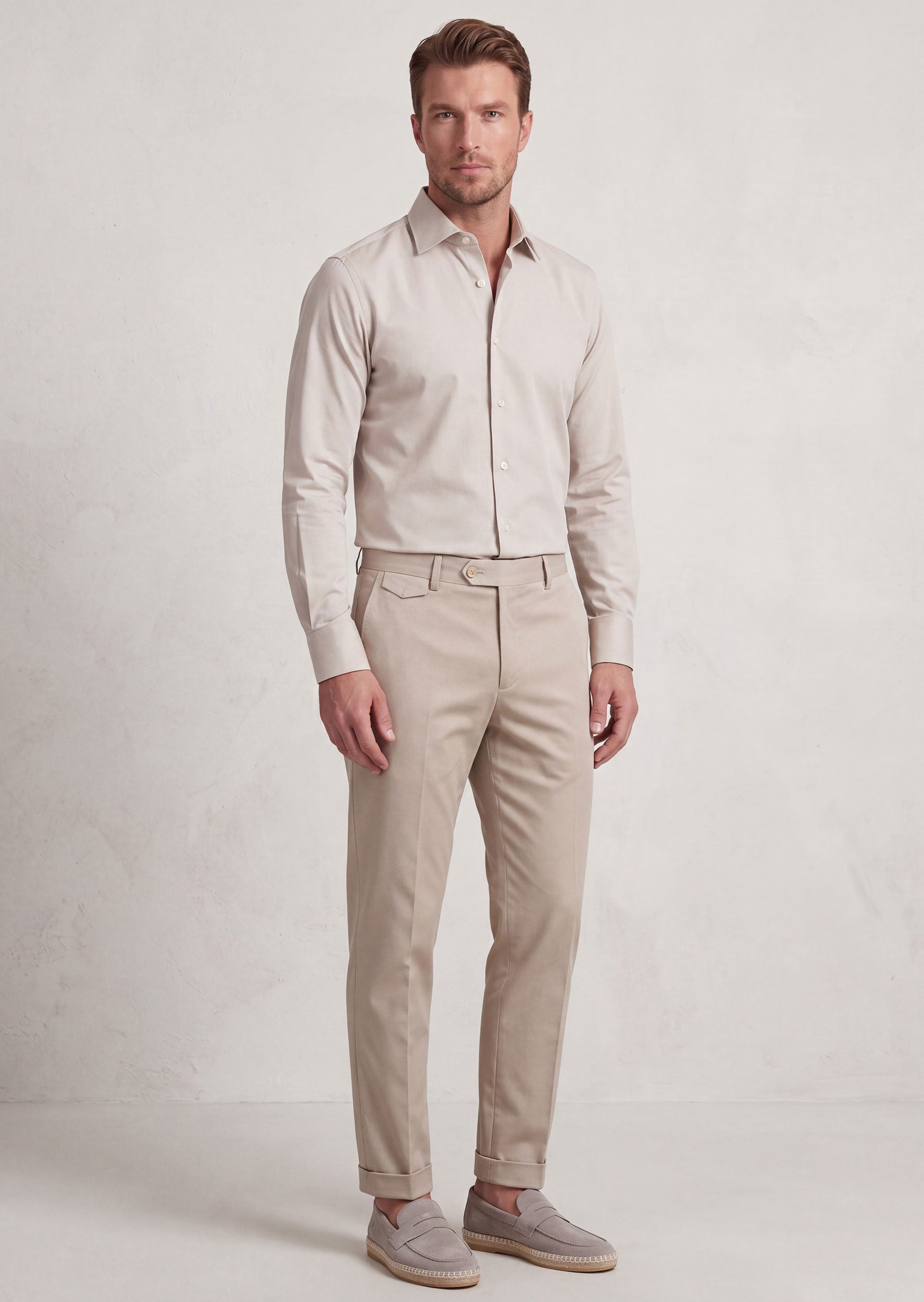Beige Plain Shirt