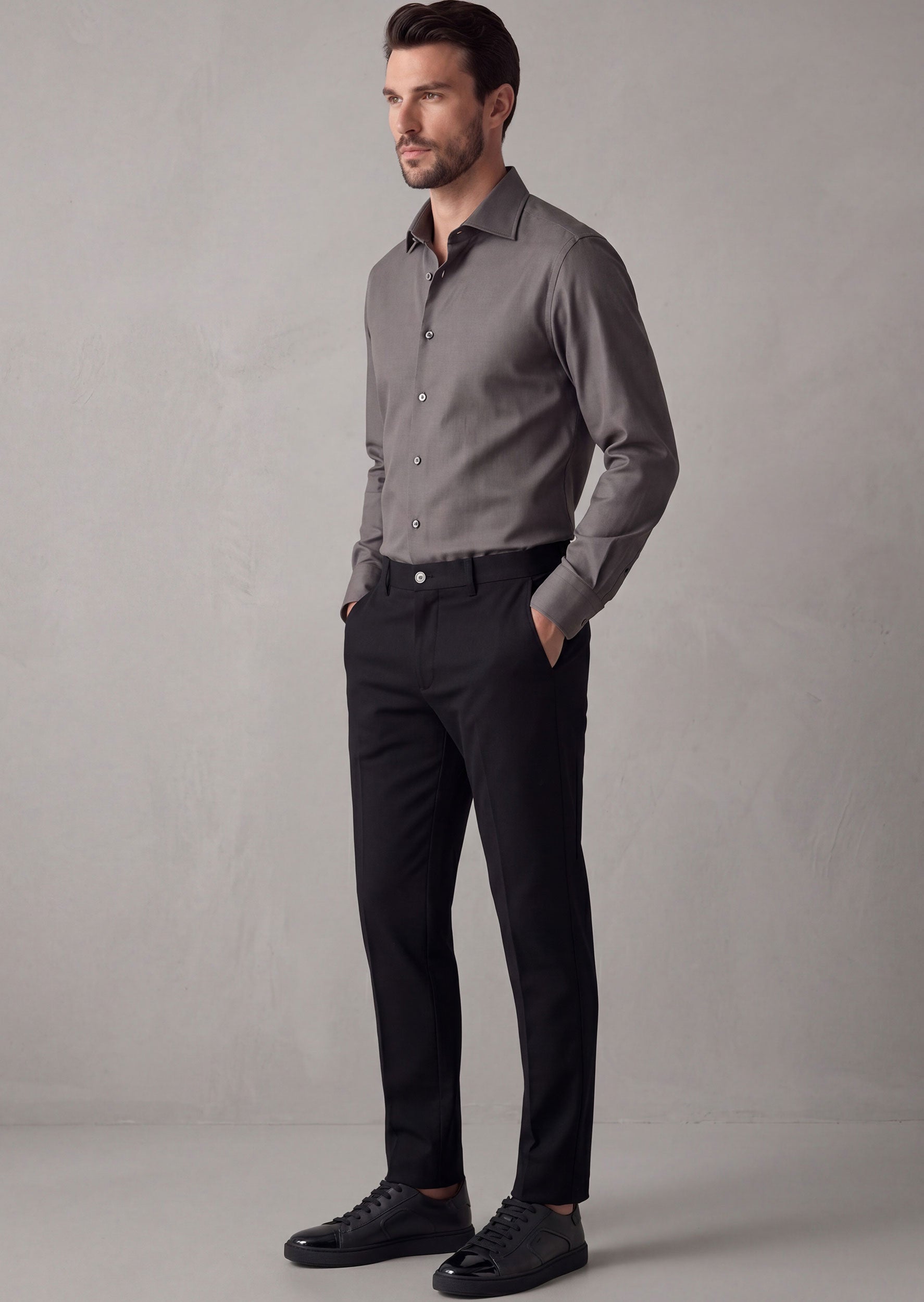 Charcoal Plain Shirt