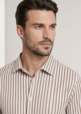 White - Brown Long Sleeve Shirt