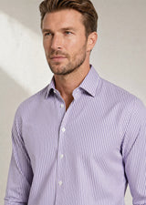 White - Purple Long Sleeve Shirt