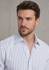 White - Navy Long Sleeve Shirt