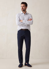 White - Navy Long Sleeve Shirt