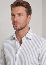 White - Khaki Long Sleeve Shirt