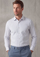 White - Indigo Long Sleeve Shirt