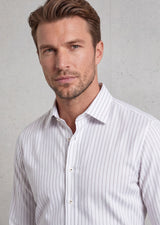 White - Brown Long Sleeve Shirt