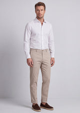 White - Brown Long Sleeve Shirt