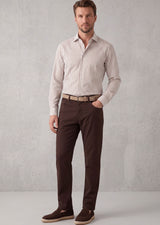 White - Brown Long Sleeve Shirt