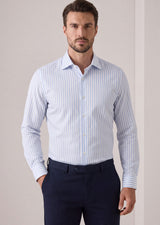 White - Blue Long Sleeve Shirt