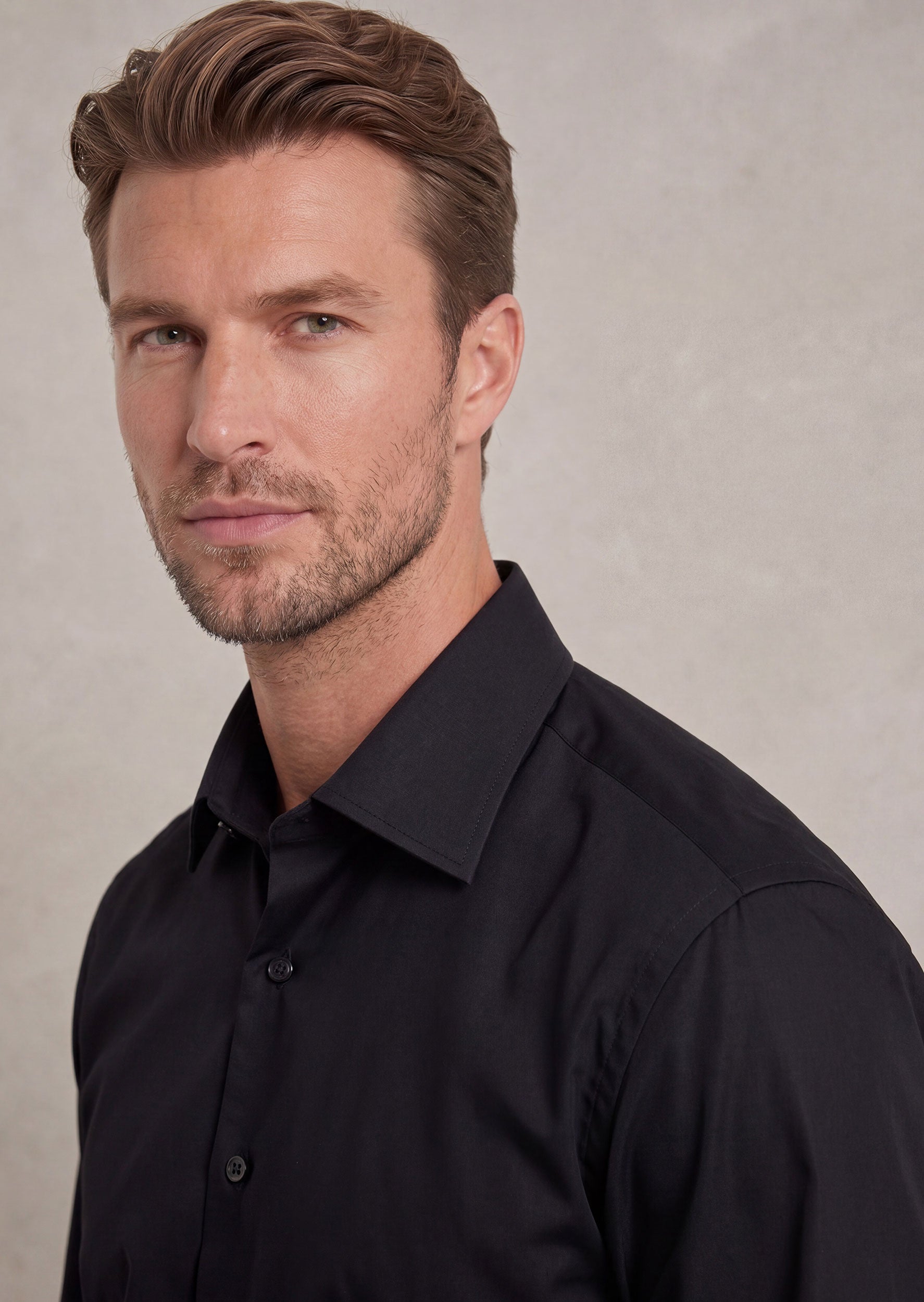 Black Plain Shirt
