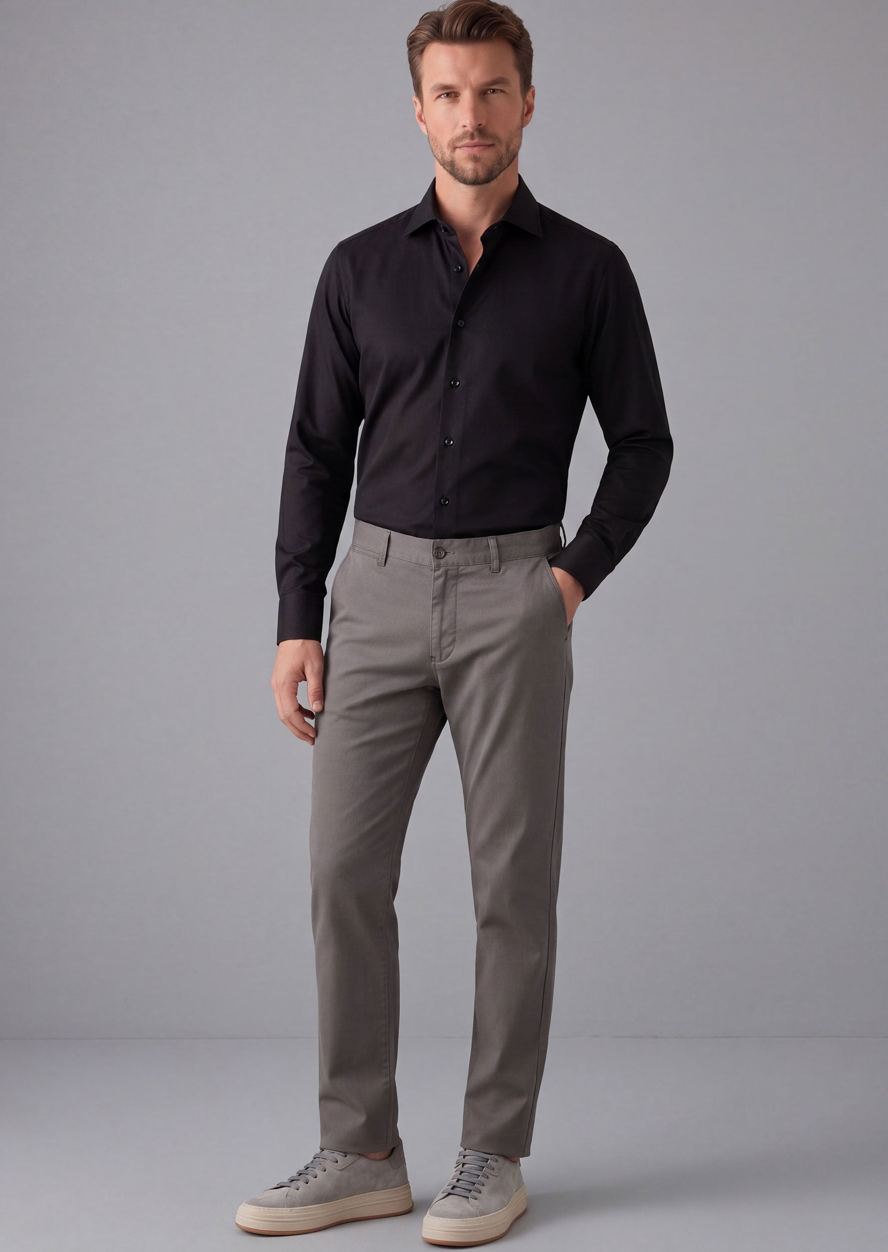 Black Plain Shirt