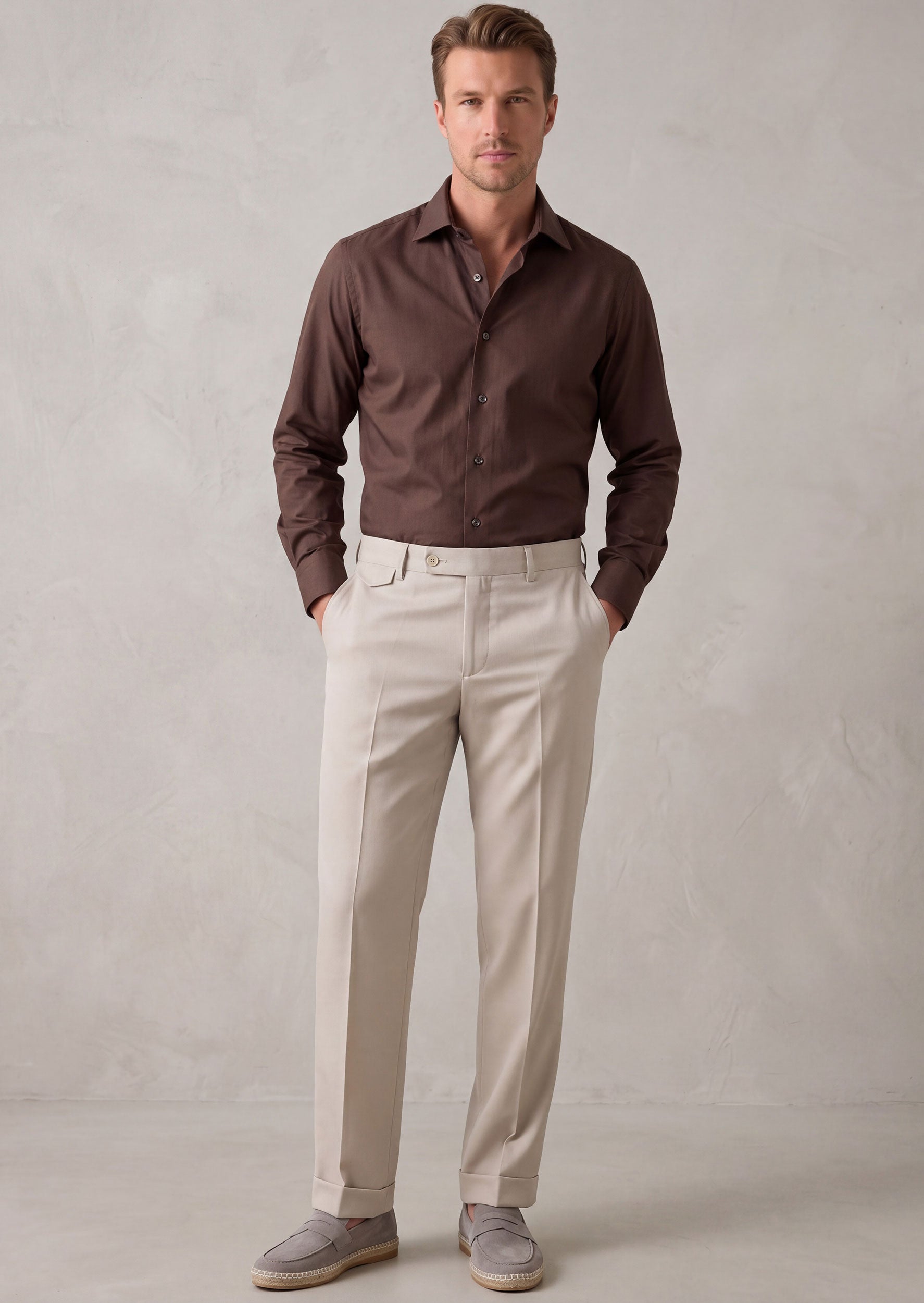 Dark Brown Plain Shirt