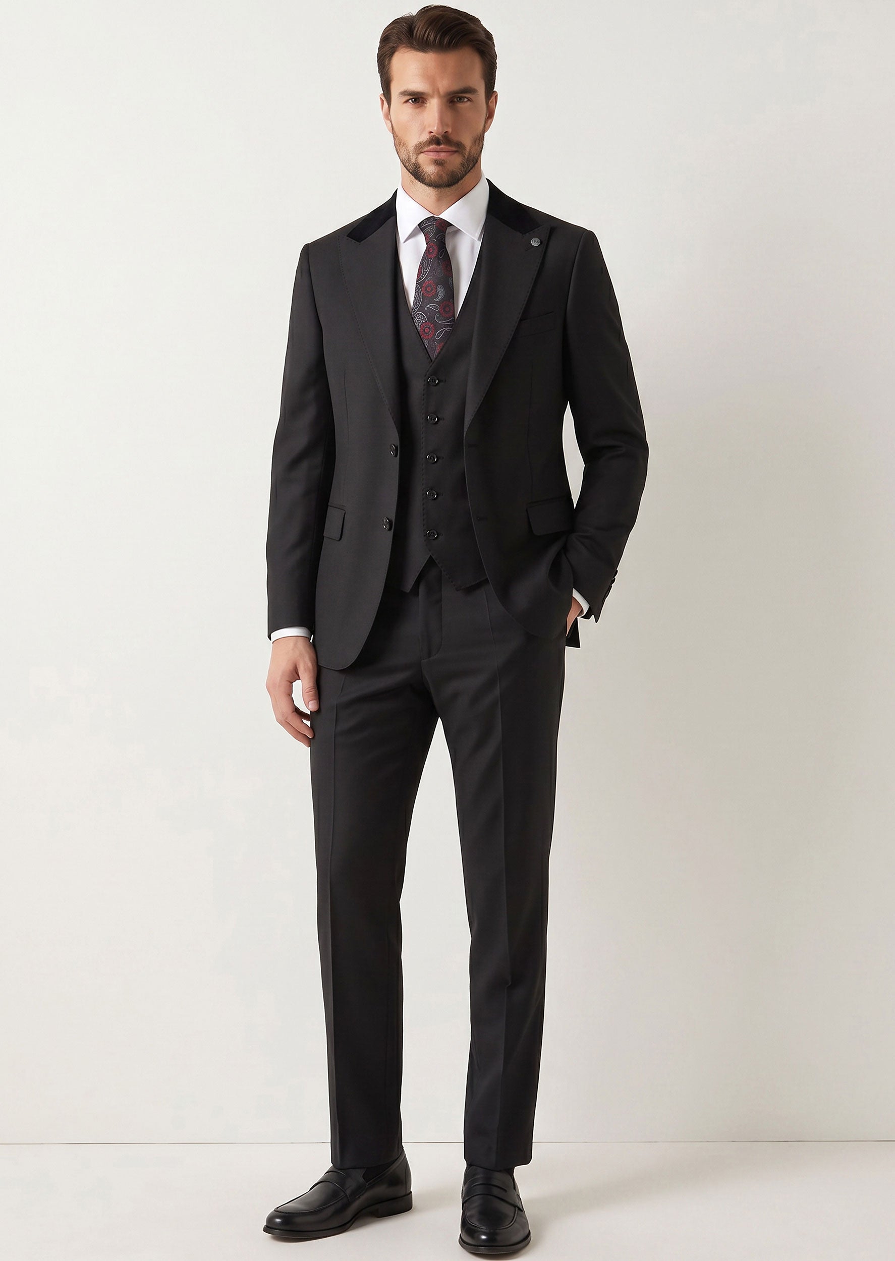Black Three-Piece Suit