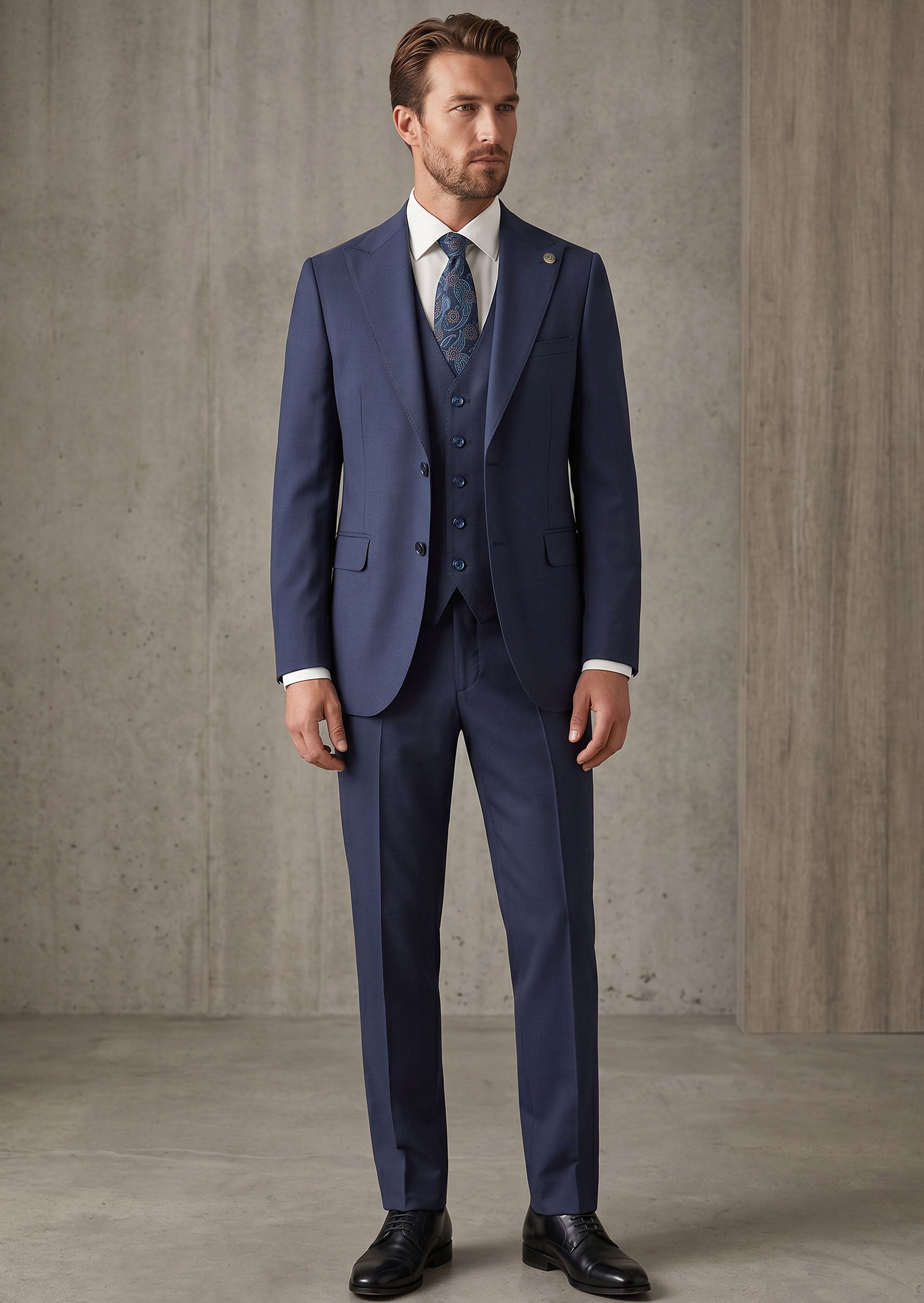 Royal Blue Three-Piece Suit