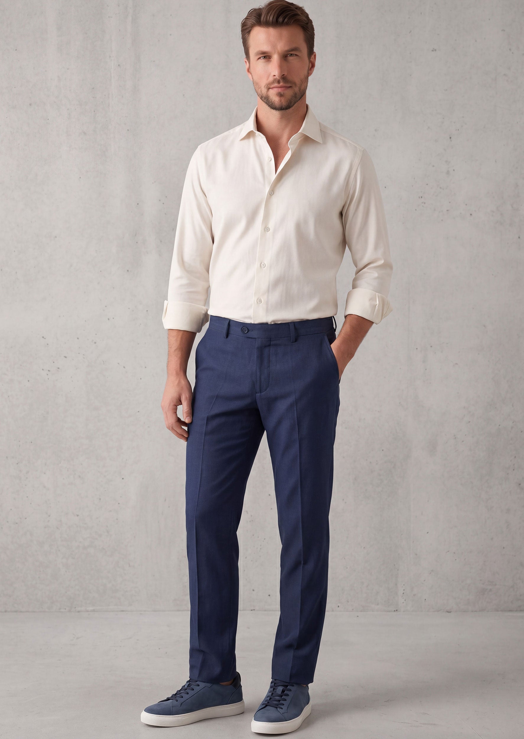 Cream Plain Shirt