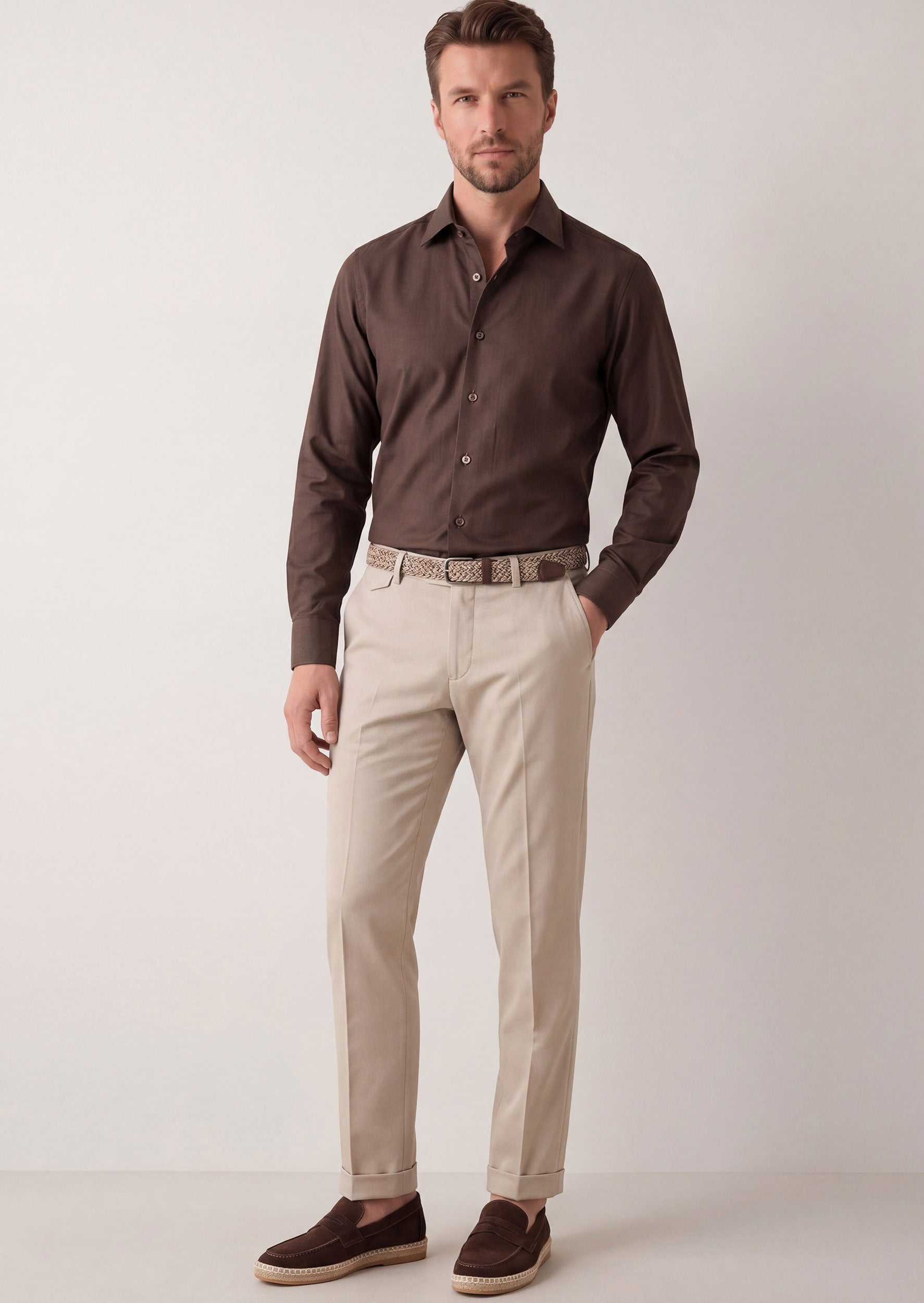 Brown Long Sleeve Shirt