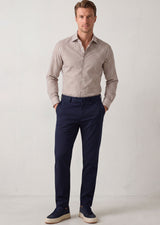 White - Brown Long Sleeve Shirt