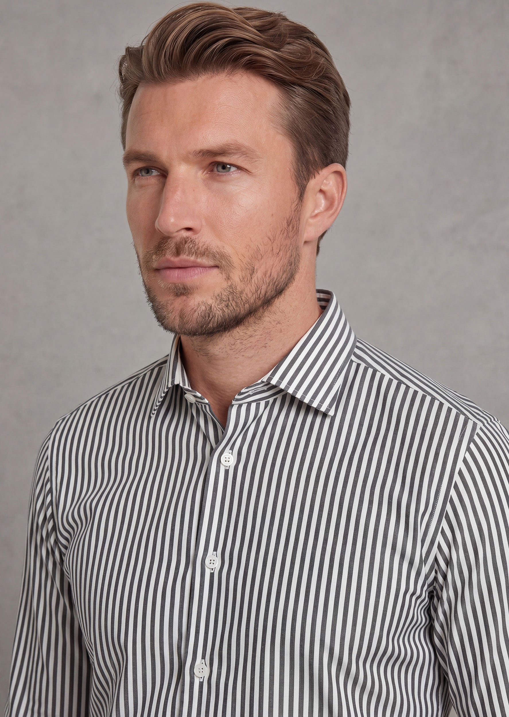 White - Black Long Sleeve Shirt
