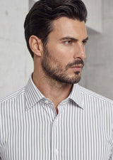 White - Navy Long Sleeve Shirt