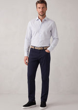 White - Blue Long Sleeve Shirt