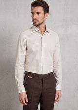 White - Beige Long Sleeve Shirt