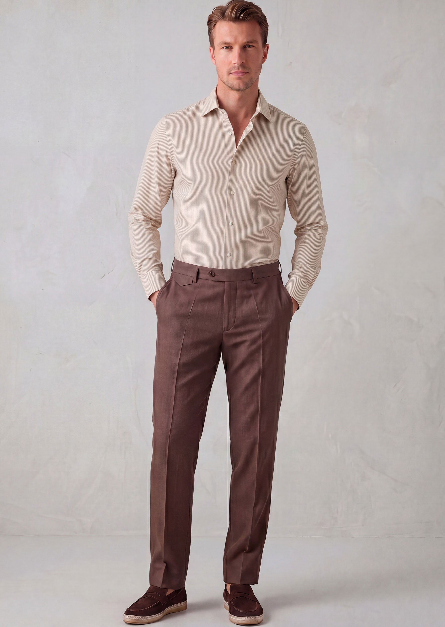 Beige Long Sleeve Shirt