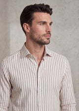 White - Beige Long Sleeve Shirt