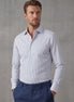 White - Navy Long Sleeve Shirt