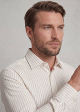 White - Beige Long Sleeve Shirt