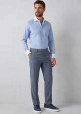 Blue - White Long Sleeve Shirt